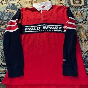Vintage 90s Polo Sport Ralph Lauren long sleeve rugby shirt.